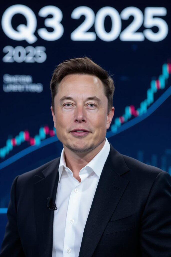 Elon Musk at Earnings Call: "Elon Musk discussing Tesla Q3 earnings 2025 during the investor call."