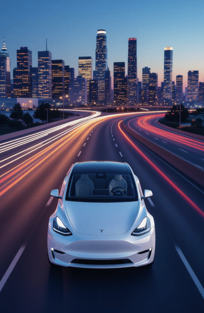 Tesla robotaxi 2025 Model Y autonomous vehicle concept